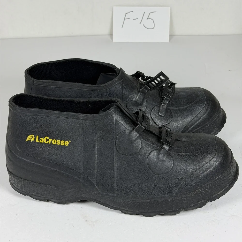 LaCrosse Men's Rubber Overshoes Galoshes Black Size 10 Storage F-15